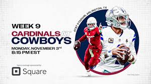 Cardinals vs cowboys week 9 live score
